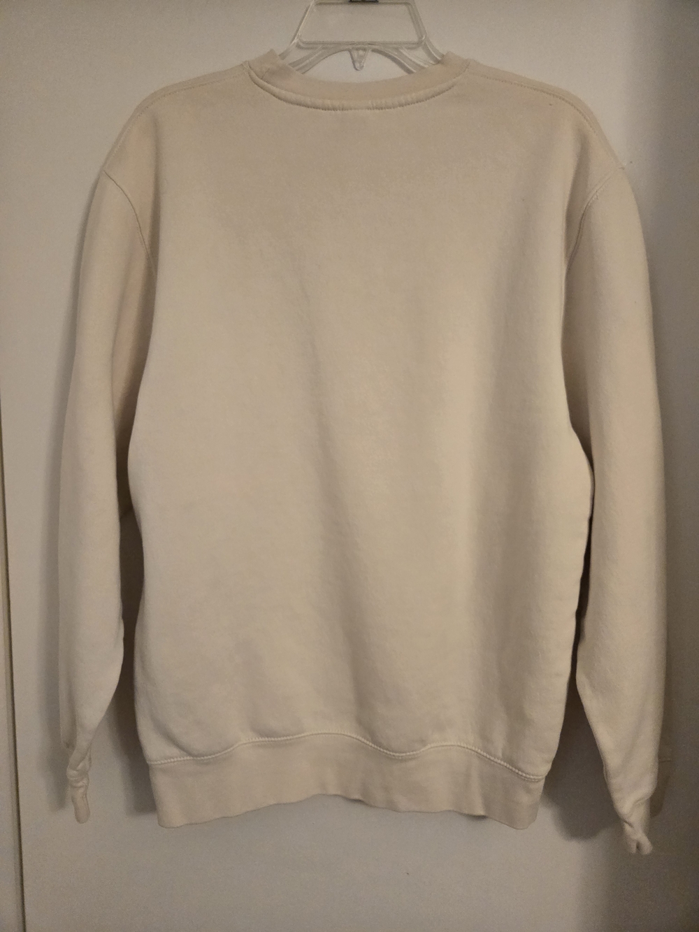 Lane Seven Cream Crewneck Sweatshirt with Green 'NEW YORK' Graphic - Picture 3 of 7
